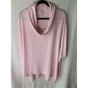 Cozy Drape Fit Cowl Neck Lounge Top in Soft Pink